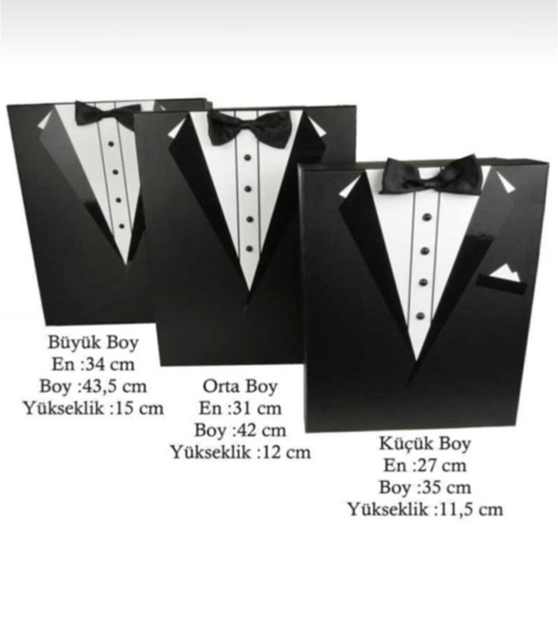Klasik Siyah Mini Tuxedo Parti Çantası - Görsel 3