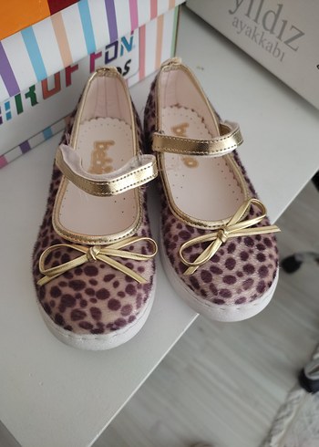 leopar desenli kız çocuk babet - Görsel 5