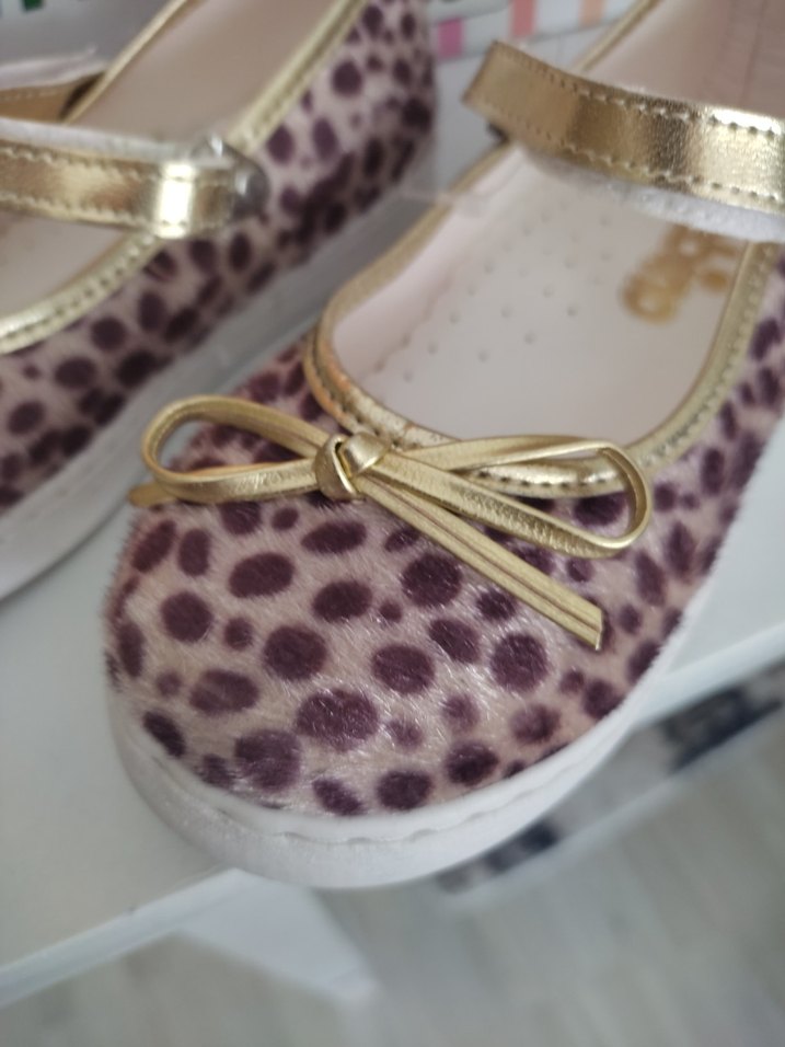 leopar desenli kız çocuk babet - Görsel 4