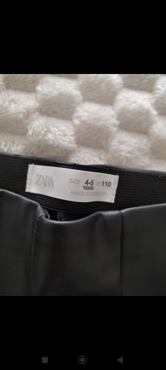 Kız çocuk Siyah Deri Midi Pantolon - Görsel 3