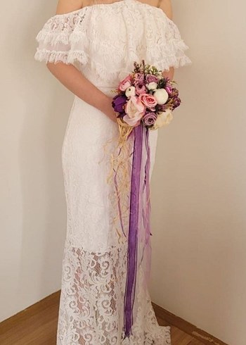 nikah elbisesi gelinlik balık model abiye - Görsel 5