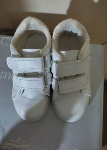 Kız Çocuk Beyaz Cırt Cırtlı Spor Ayakkabı - Görsel 7