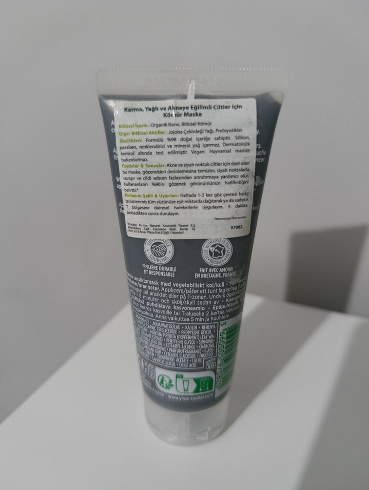 Yves Rocher Organik Nane Özlü Kömür Maskesi - Görsel 2