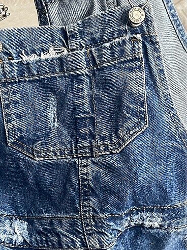 m Beden lacivert Renk Addax tulum salopet jean etek elbise