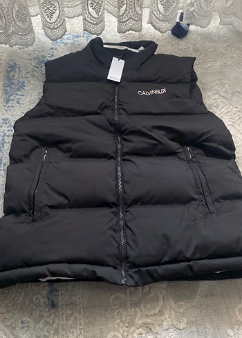 Calvin Klein Siyah Fermuarlı Erkek Yelek