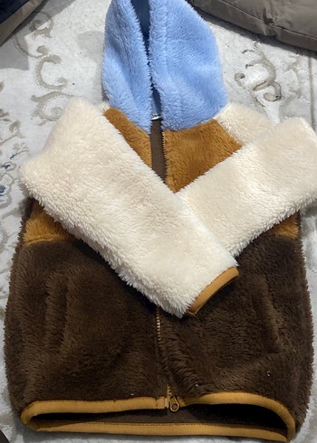 Erkek Çocuk Kapüşonlu Peluş Ceket - Görsel 2