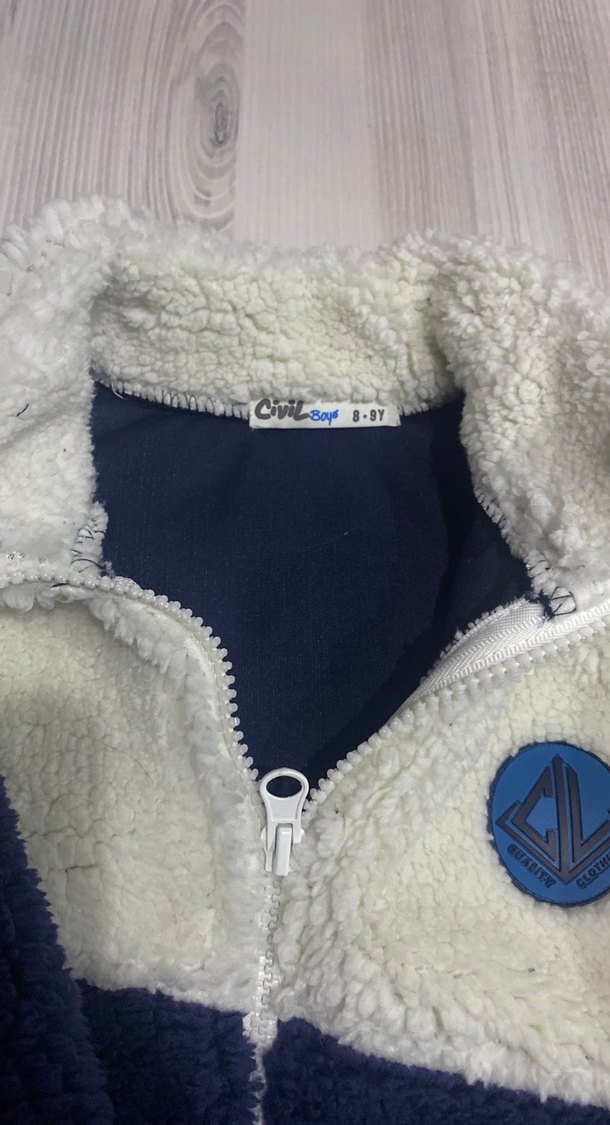 Erkek Mavi Kürklü Polar Mont (8,9 yas) - Görsel 3