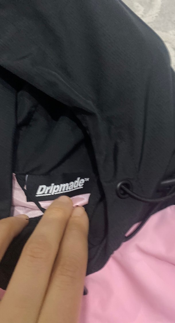 Dripmade Kadın Siyah-Pembe Fermuarlı Ceket - Görsel 2