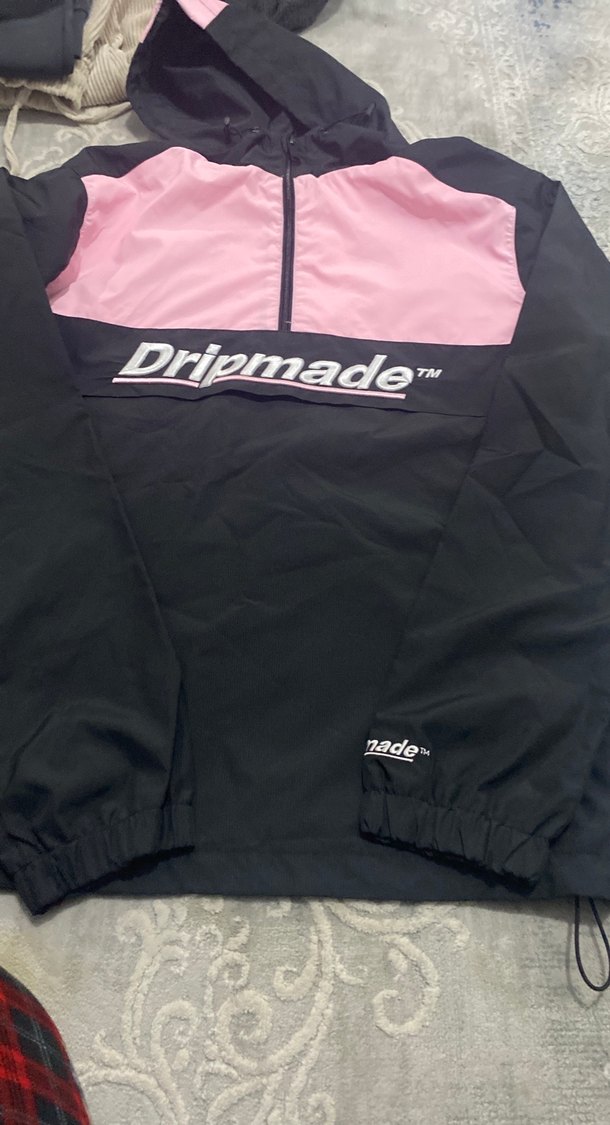 Dripmade Kadın Siyah-Pembe Fermuarlı Ceket - Görsel 3