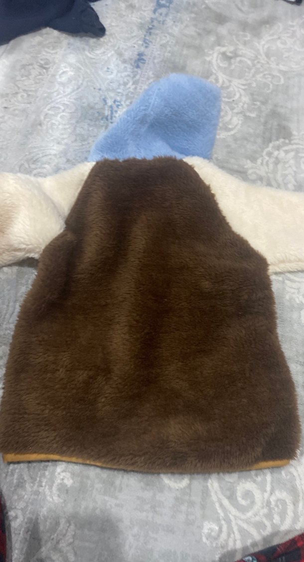 Kapüşonlu Erkek Çocuk Peluş Mont - Görsel 3