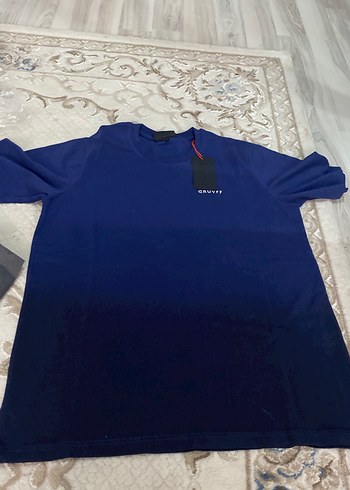 Erkek Mavi Kısa Kollu Oversize Tişört