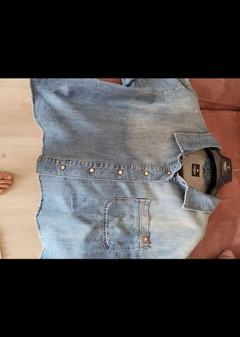 ColinsGevşek Kesim Kısa Batik Kot Ceket - Görsel 5