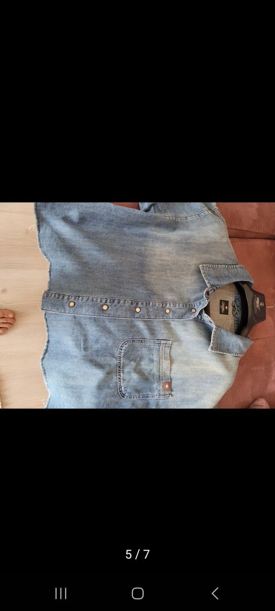 ColinsGevşek Kesim Kısa Batik Kot Ceket - Görsel 5