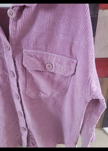 Pembe Düğmeli Kadın Gömlek - Görsel 4