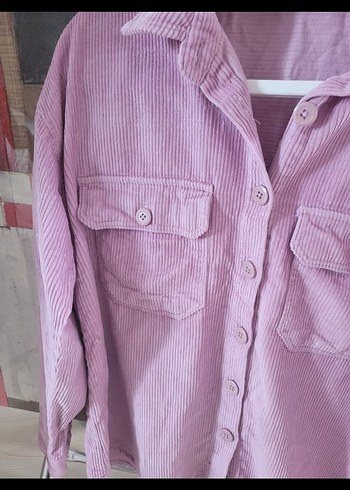 Pembe Düğmeli Kadın Gömlek - Görsel 6