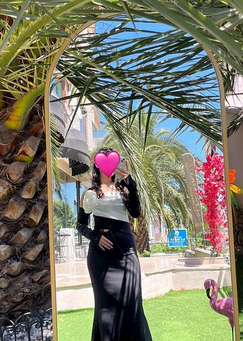 HOTCONTACT Marka Uzun Siyah Straplez Drapeli Abiye Elbise - Görsel 10