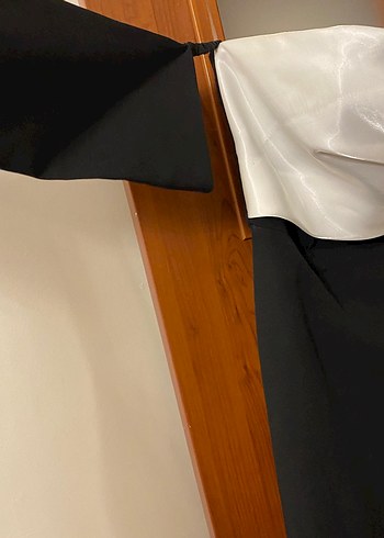 HOTCONTACT Marka Uzun Siyah Straplez Drapeli Abiye Elbise - Görsel 5