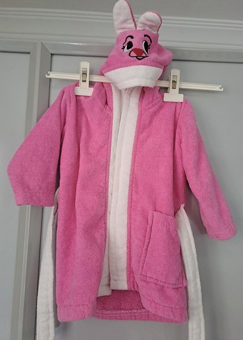 Kapüşonlu Örgü Desensiz Pembe Bebek Tulumu - Görsel 4