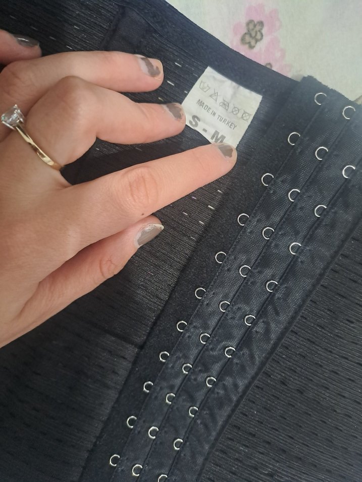 Nakışlı Siyah lohusa Korsesi - Görsel 2