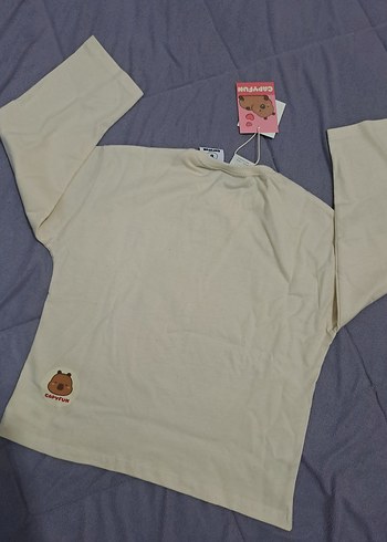 Kız Çocuk Baskılı Uzun Kollu Tişört - Görsel 4