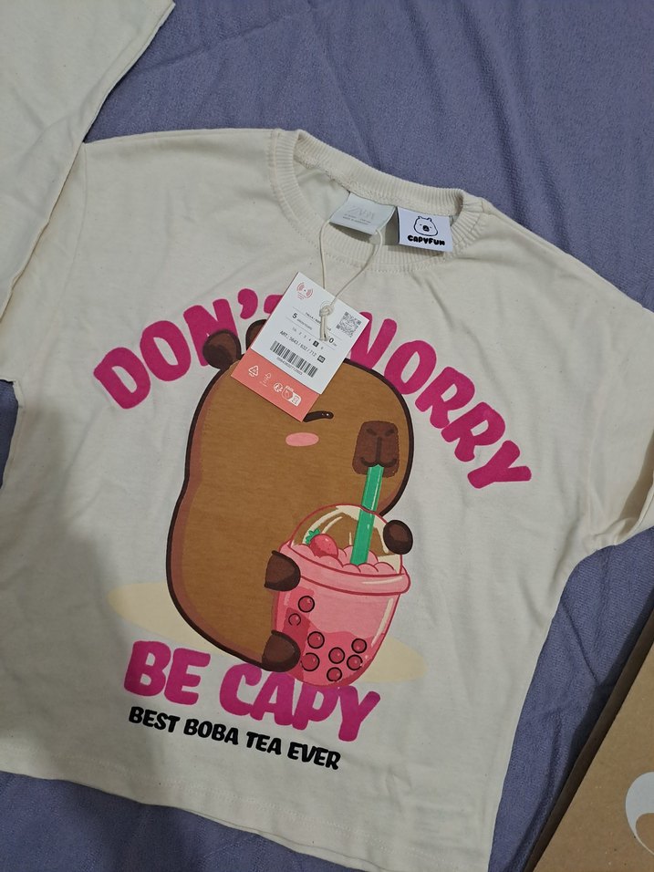 Kız Çocuk Baskılı Uzun Kollu Tişört - Görsel 2