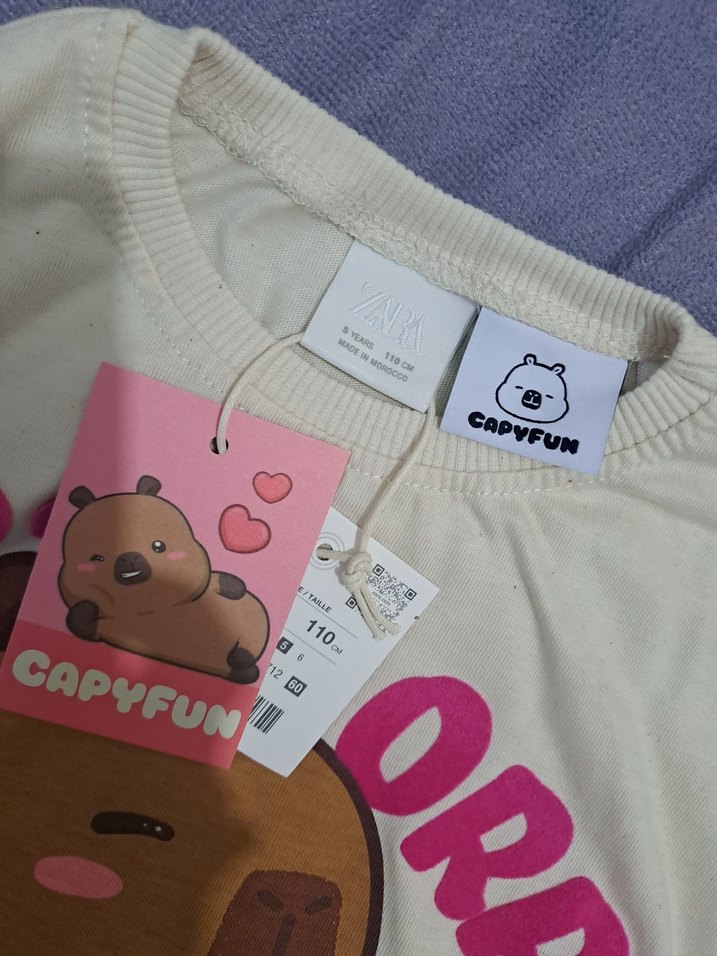 Kız Çocuk Baskılı Uzun Kollu Tişört - Görsel 3