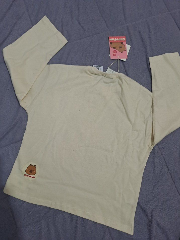 Kız Çocuk Baskılı Uzun Kollu Tişört - Görsel 4