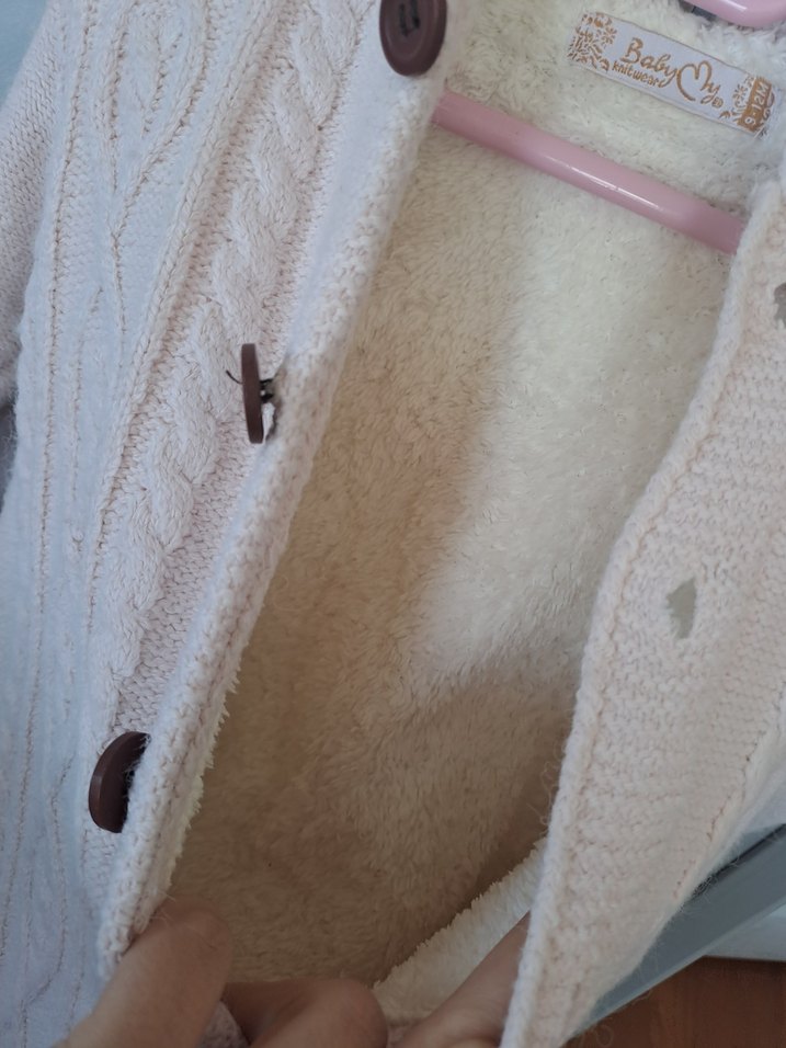 Bej Örgü bebek tulumu - Görsel 2