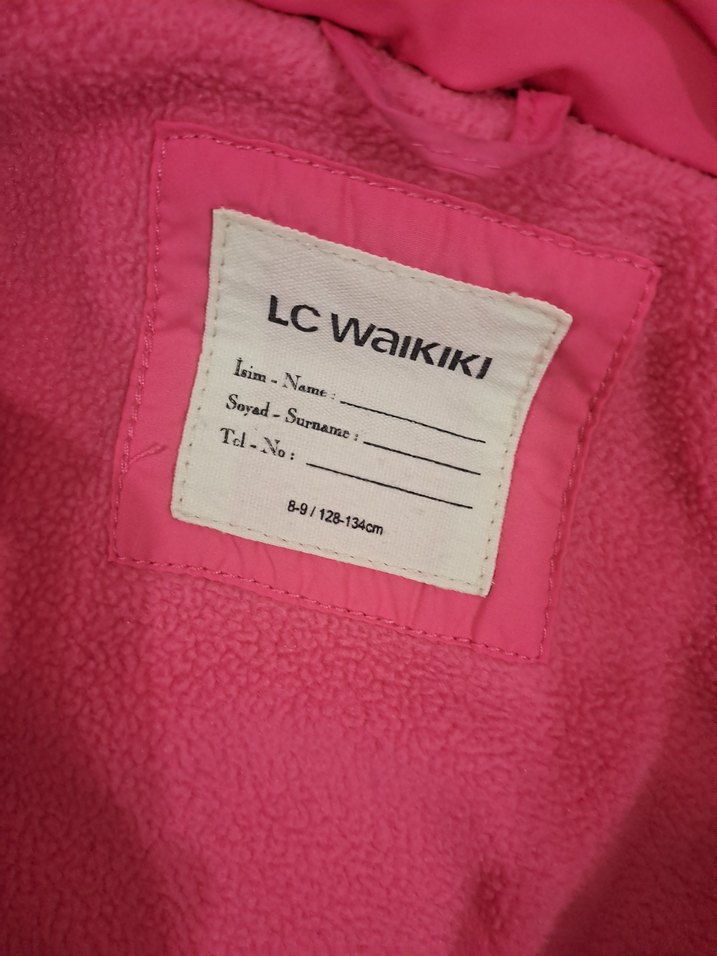 Kız Çocuk Kapüşonlu Pembe Kürklü Mont - Görsel 3