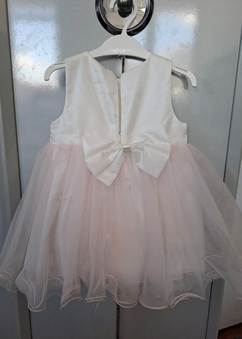 Kız Çocuk Pembe Dantelli Elbise - Görsel 2