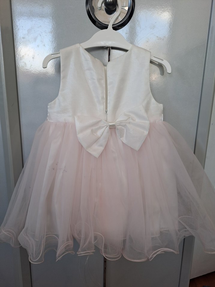 Kız Çocuk Pembe Dantelli Elbise - Görsel 2