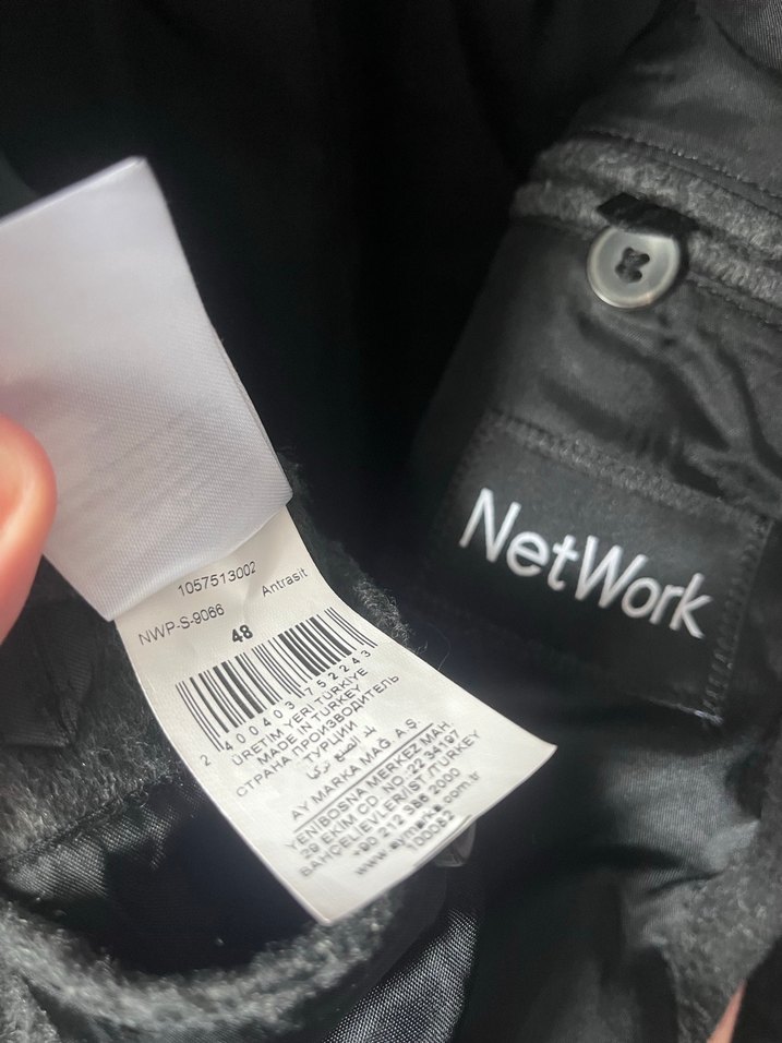 Gri kaşe Kaban - Görsel 4