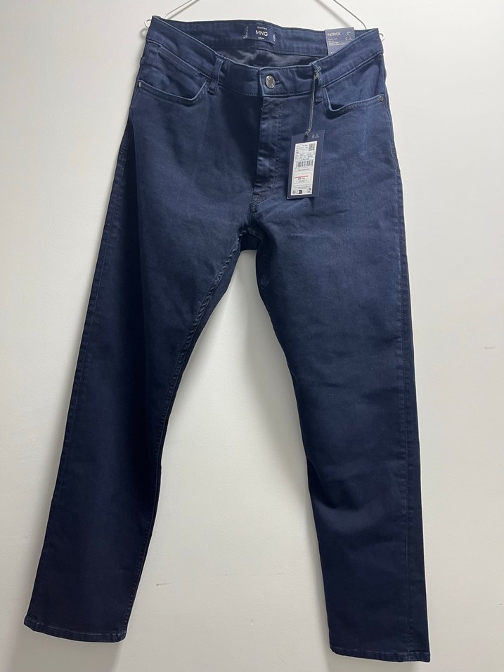Erkek Koyu Lacivert Regular Fit Denim Pantolon - Görsel 2