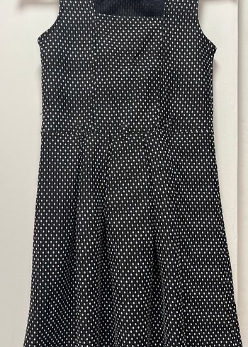 Puantiye Desenli Siyah Çocuk Elbise - Görsel 2