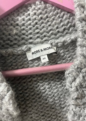 Gri Midi Denim Kadın Hırka - Görsel 4