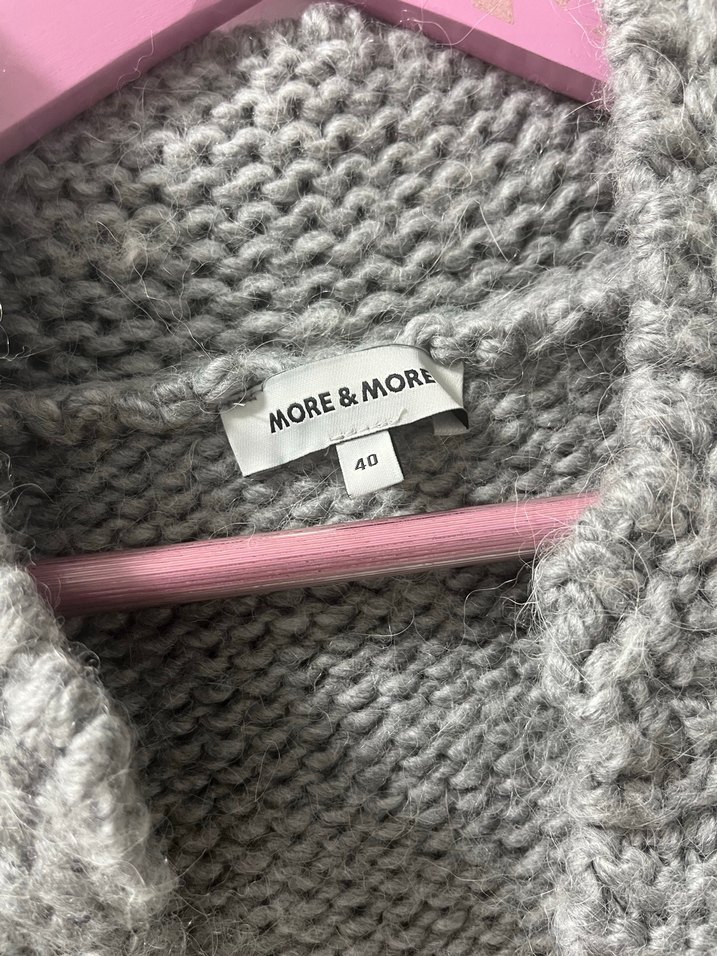 Gri Midi Denim Kadın Hırka - Görsel 4