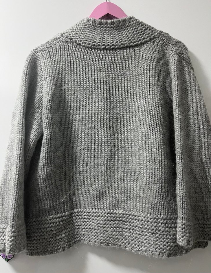 Gri Midi Denim Kadın Hırka - Görsel 3