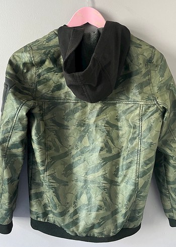 Erkek Çocuk Kamuflaj Deri Ceket - Görsel 2