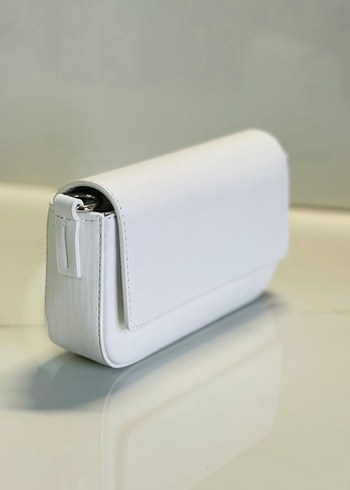 Beyaz Deri Kemerli Walentia Kadın Çanta - Görsel 2