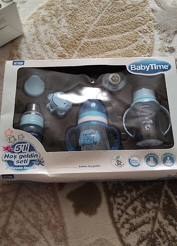 Beden mavi Renk Baby Time biberon emzik seti