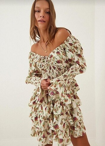 Çiçekli Yazlık mini elbise 