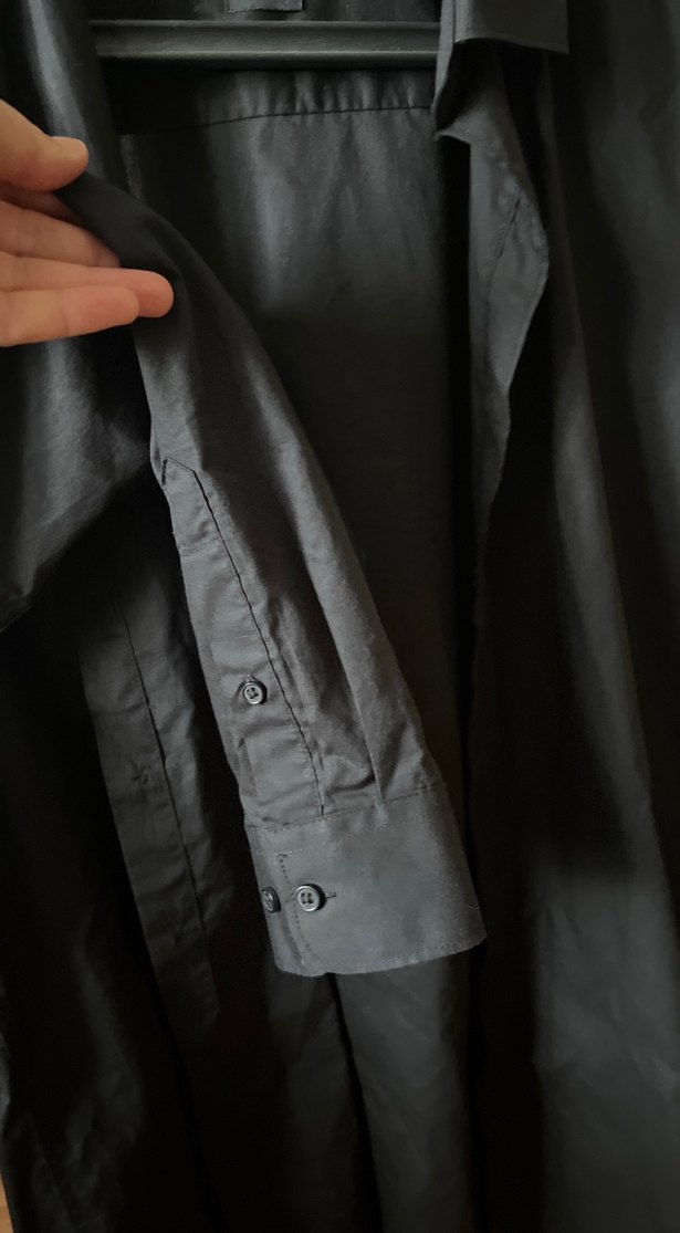 Siyah Uzun Kollu Erkek Gömlek - Görsel 2