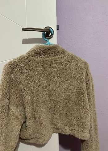 Bershka Bej Peluş Kadın Ceket - Görsel 5