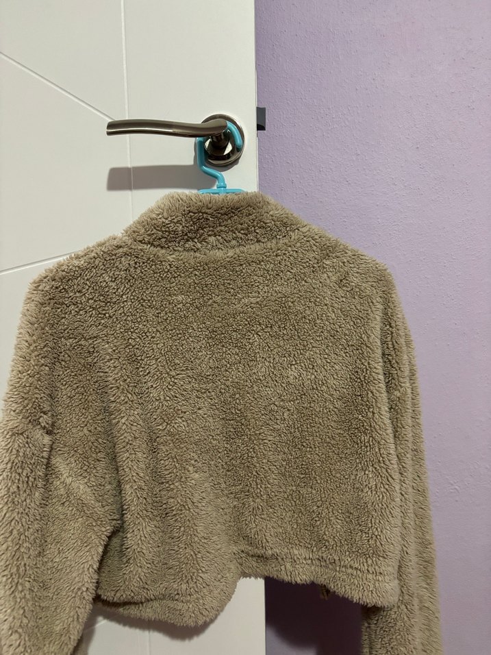 Bershka Bej Peluş Kadın Ceket - Görsel 5