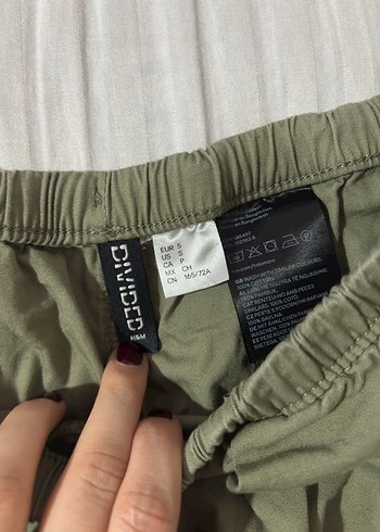 Kadın hm marka haki renk kargo pantolon - Görsel 2