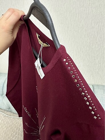 m Beden bordo Renk Triko bluz