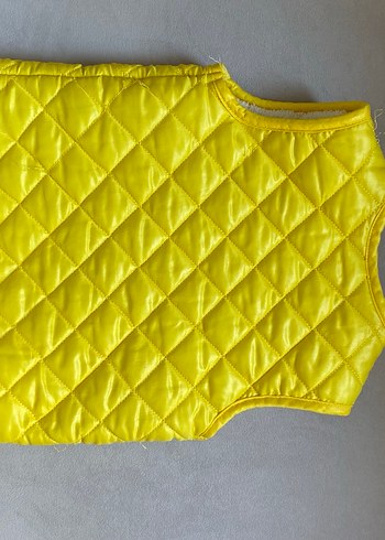 Sarı Erkek Çocuk Düğmeli Yelek - Görsel 5