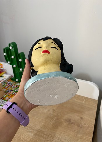 Gri Kadın Figürlü Dekoratif Biblo - Görsel 5