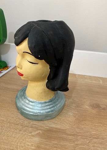 Gri Kadın Figürlü Dekoratif Biblo - Görsel 4