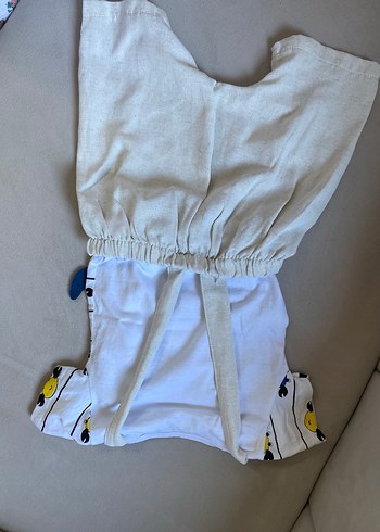 Renkli Baskılı Beyaz Erkek Çocuk Tulum ve Tişört - Görsel 6